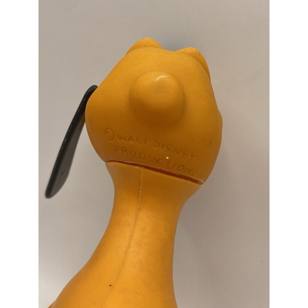Vintage Disney Pluto Dog Plastic Toy Dakin Hong Kong. Missing Ear - Picture 6 of 11